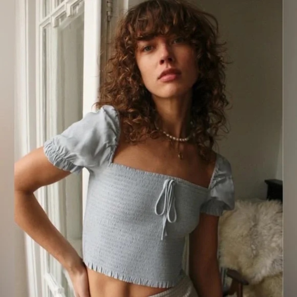 Y2K Inspired Smocked Blouse